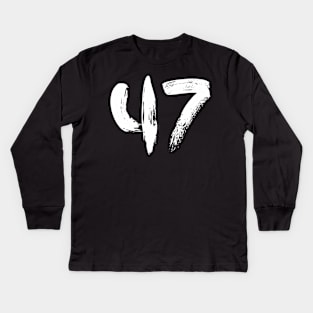 Number 47 Kids Long Sleeve T-Shirt